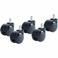 Master Caster Futura Chair Mat Casters, Matte Black, 5 / Set, MAS94326