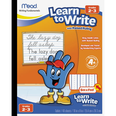 ACCO Mead Raised Ruling Dotted Line Writing Tablet, 8" x 10", MEA48556