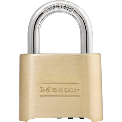Master Lock Resettable Combination Lock, 2" x 2.9", Brass, MLK175-D
