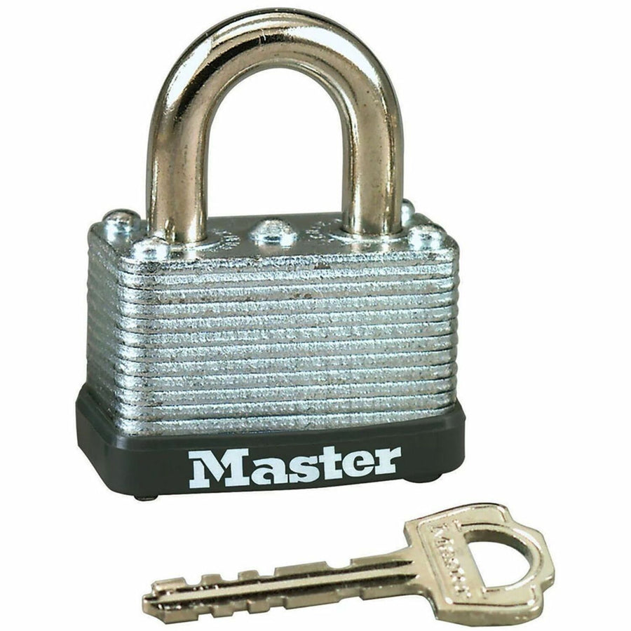 Master Lock Warded Padlock, Silver, Laminated Steel, MLK22-D