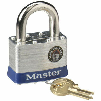 Master Lock 2" Steel Security Padlock, Silver, MLK5-D