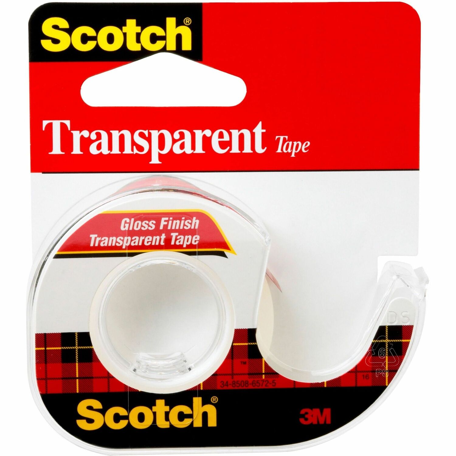 Scotch Gloss Finish Transparent Tape, 1 Roll