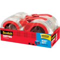 3M Scotch Heavy-Duty Shipping/Packaging Tape, Clear, 4 / Pack, MMM38504RD