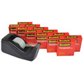 3M Scotch Transparent Tape and Scotch C60 Dispenser, Clear, 12 / Pack, MMM600KC60