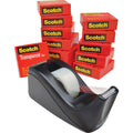 3M Scotch Transparent Tape and Scotch C60 Dispenser, Clear, 12 / Pack, MMM600KC60