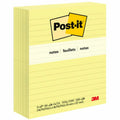 3M Post-it Original Lined Notes, Canary, Yellow, 3" x 5", 100 Sheets/Pad, 12 Pads/PK, 1 Pack, MMM635YW