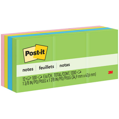 3M Post-it Notes Original Notepads - Floral Fantasy Color Collection, Blue Paradise, 1 Pack, MMM653AU