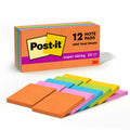 3M Post-it Super Sticky Notes - Energy Boost Color Collection, Limeade, 12 / Pack, MMM65412SSUC