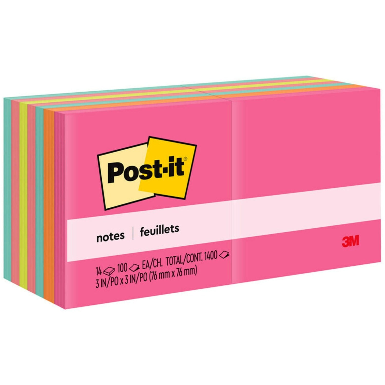 Post-it® Notes - Poptimistic Color Collection, 1 Pack