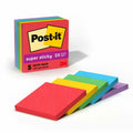 3M Post-it Super Sticky Notes - Playful Primaries Color Collection, Iris Infusion, 5 / Pack, MMM654-5SSAN