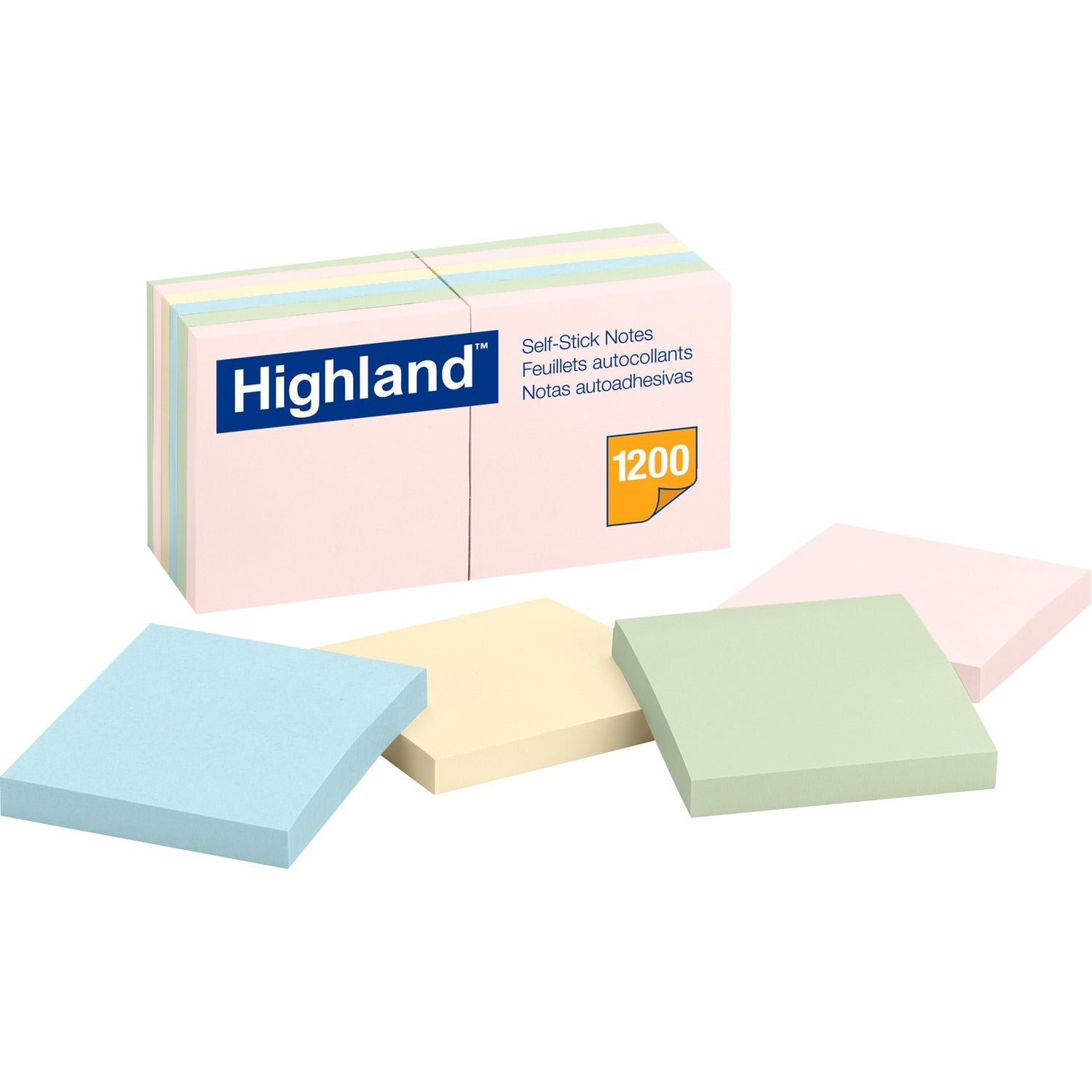 Highland Self-Sticking Notepads, 1 Pack