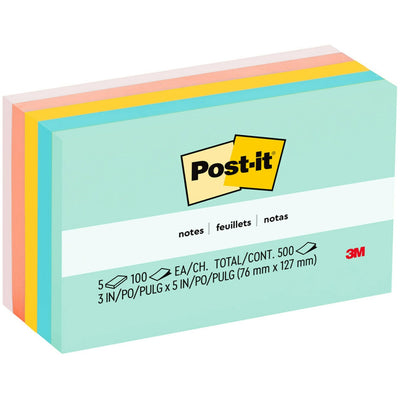 3M Post-it Notes - Beachside Caf&eacute; Color Collection, Pink Salt, 1 Pack, MMM655-AST