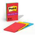 3M Post-it Notes Original Lined Notepads -Playful Primaries Color Collection, Blue Paradise, 3 / Pack, MMM6603SSAN