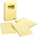 3M Post-it Lined Notes, Yellow, 1 Pack, MMM660-5PK