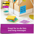 3M Post-it Super Sticky Lined Notes - Playful Primaries Color Collection, Iris Infusion, 6 / Pack, MMM6756SSAN