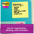 3M Post-it Super Sticky Lined Notes, Canary Yellow, 6 / Pack, MMM6756SSCY