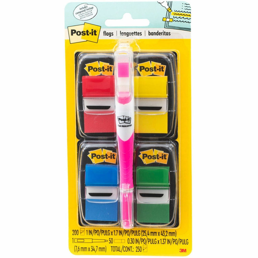 Post-it® Flags Value Pack, Assorted, Removable, 1 / Pack, MMM680-RYBGVA