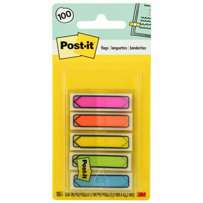 3M Post-it Arrow Flags in On-the-Go Dispenser - Bright Colors, Aqua, 80 / Pack, MMM684ARR2
