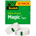 3M Scotch 3/4"W Magic Tape, Clear, 10 / Pack, MMM810P10K