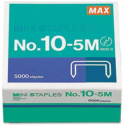 MAX HD-10DF Mini Staples, Silver, 5000 / Box — view 1