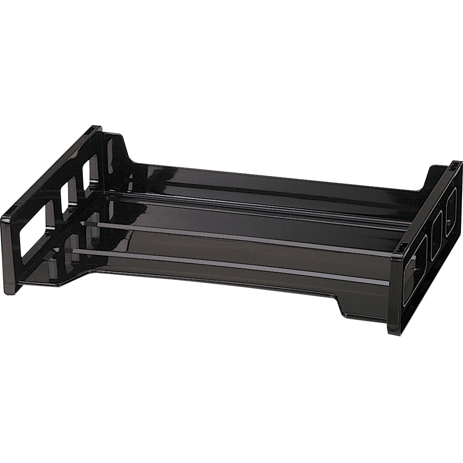 Officemate 21002 Paper Tray, Side Load, Letter Tray, Black, 1 Each