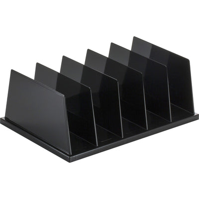 Officemate 21222 Large Vertical Sorter, 5 Compartments, Black, OIC21222