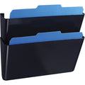 Officemate 21405 Mountable Wall File, Letter Size, 2 Slot, Black, 2 / Box, OIC21405