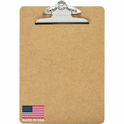 Officemate 83100 Letter Size Wood Clipboard, 9" x 12 .5" ,Recycled Hardboard, 1 Each