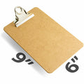 Officemate Hardboard Clipboards, Brown, 6" Width x 9" Length, OIC83103