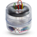 Officemate Euro-Style Designer Paper Clip Holder, Clear, OIC93695
