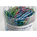 Officemate Translucent Vinyl Paper Clips, Purple, 200 / Pack, OIC97212