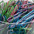 Officemate Translucent Vinyl Paper Clips, Purple, 200 / Pack, OIC97212