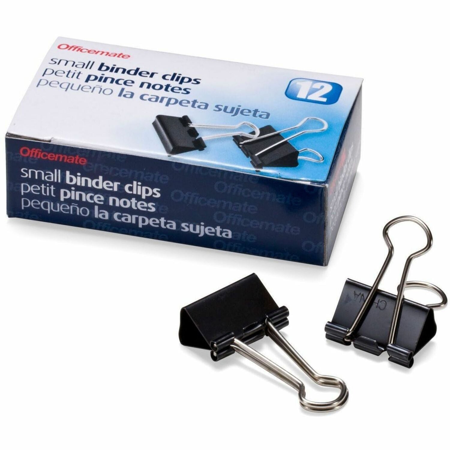 Officemate 99020 Small Binder Clips, Black, 12/Pack, 1 Box