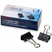 Officemate 99020 Small Binder Clips, Black, 12/Pack, 1 Box