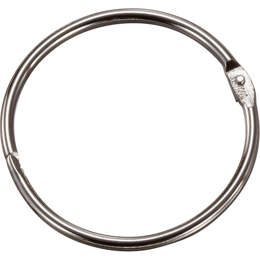 Officemate Loose-Leaf Book Rings, Silver, Metal, 50 / Box, OIC99704