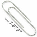 Officemate Giant Nonskid Paper Clips, Silver, 10 / Pack, OIC99915