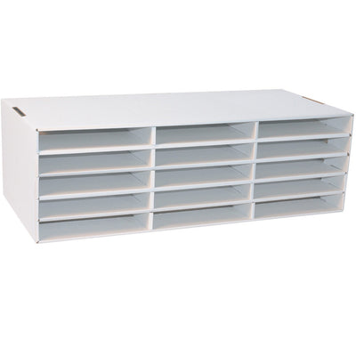 Dixon Ticonderoga Classroom Keepers 9" x 12" Construction Paper Storage, White — view 1