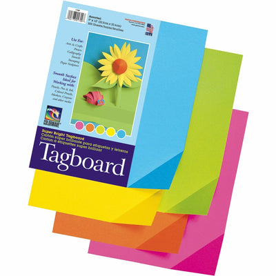 Dixon Ticonderoga Pacon Super Bright Tagboard, Assorted, 1 Pack, PAC1709