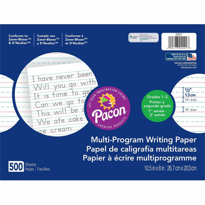 Dixon Ticonderoga Pacon Multi-Program Handwriting Papers, 10 1/2" x 8", 500 / Ream, PAC2421