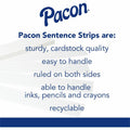 Dixon Ticonderoga Pacon Sentence Strips, Manila, 100 / Pack, PAC5157