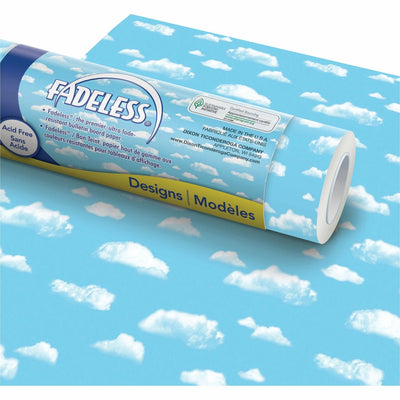 Dixon Ticonderoga Fadeless Bulletin Board Art Paper, Cloud, 1 Roll, PAC56465