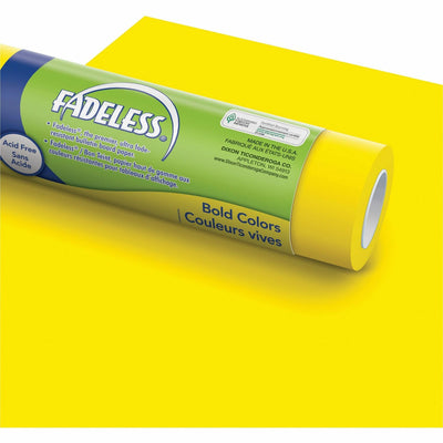 Dixon Ticonderoga Fadeless Bulletin Board Art Paper, Canary, 1 Roll, PAC57085