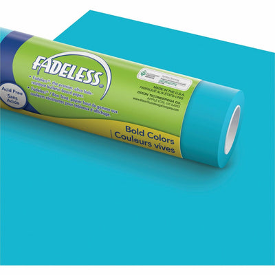 Dixon Ticonderoga Fadeless Bulletin Board Art Paper, Azure Blue, 1 Roll, PAC57165