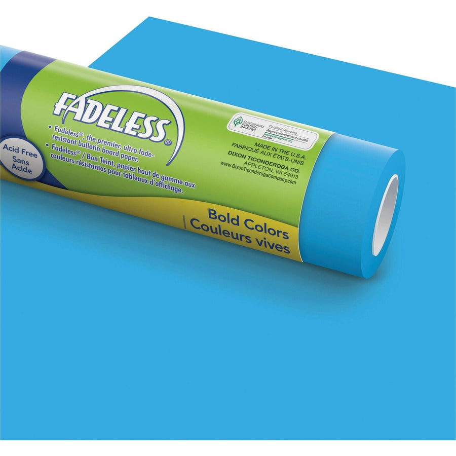 Fadeless Bulletin Board Art Paper, Brite Blue, Heavyweight, 1 Roll, PAC57175