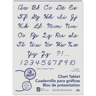 Dixon Ticonderoga Pacon Unruled Chart Tablet, 24" x 32", PAC74510