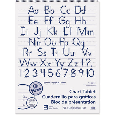 Dixon Ticonderoga Pacon Ruled Chart Tablet, 24" x 32", PAC74710