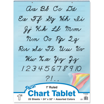 Dixon Ticonderoga Pacon Cursive Cover Colored Paper Chart Tablet, 24" x 32", 12EA/CT — view 1