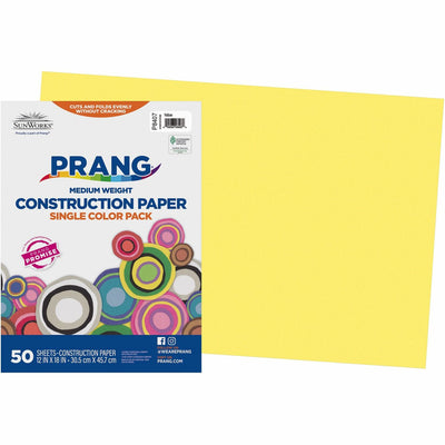 Dixon Ticonderoga SunWorks Construction Paper, Yellow, 1 Pack, PAC8407