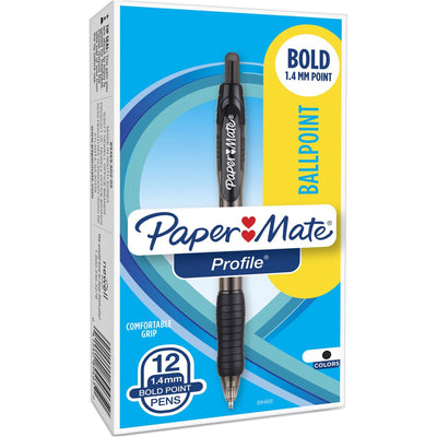 Newell Paper Mate Retractable Profile Ballpoint Pens, 1 Dozen, PAP89465A