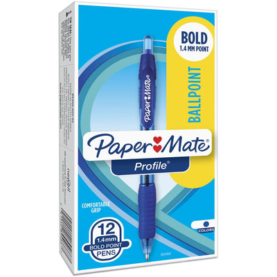 Newell Paper Mate Retractable Profile Ballpoint Pens, 1 Dozen, PAP89466A